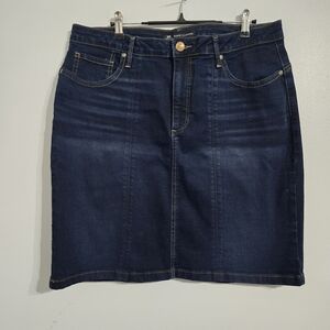 P#63 Lee Riders Womens Size 16 Dark‎ Blue Denim Skirt